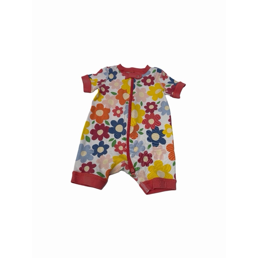 Quince Baby One Piece Flower Print 100 Organic Cotton Size 3-6 Month